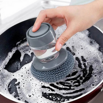 2 in 1 Dish Washing Soap Dispenser Cleaning Brush