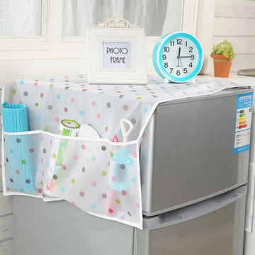 Dust Proof Fridge Cover with 6 Pockets