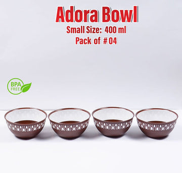 Pack of 4 Multipurpose Kitchen Adora Bowl 400ML