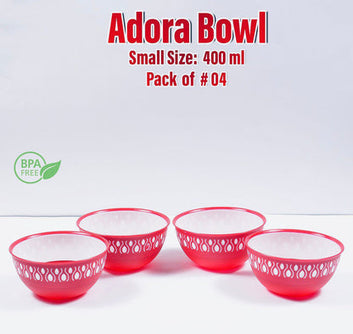 Pack of 4 Multipurpose Kitchen Adora Bowl 400ML