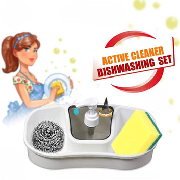 Dishwashing Set with Liquid Holder